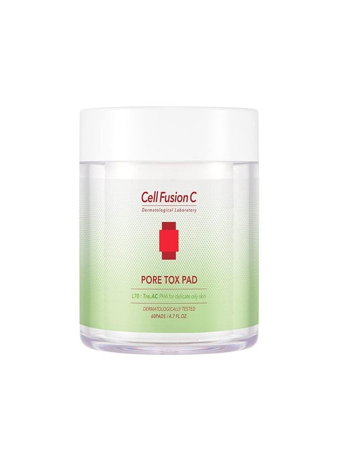 سيل فيوجن سي وسادات Cell Fusion C TRE.AC Pore Tox، وسادات تونر لتضييق المسام وتنقية البشرة وتقشيرها للحصول على ملمس بشرة أكثر نعومة مع PHA، 60 وسادة - Image 1